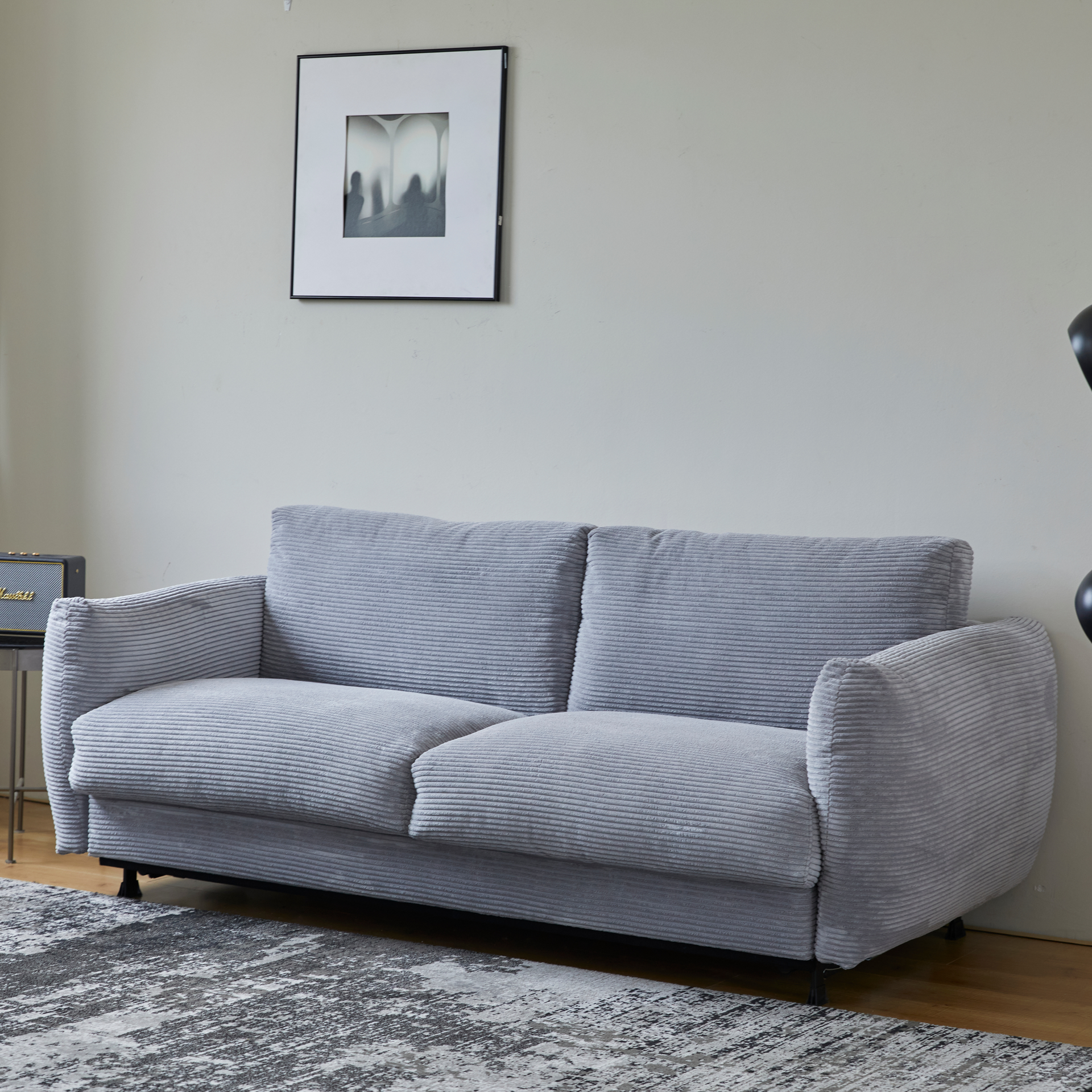 Corduroy Small Apartment Retro Style Sofa Bed Living Room Foldable Retractable Detachable Sofa Bed