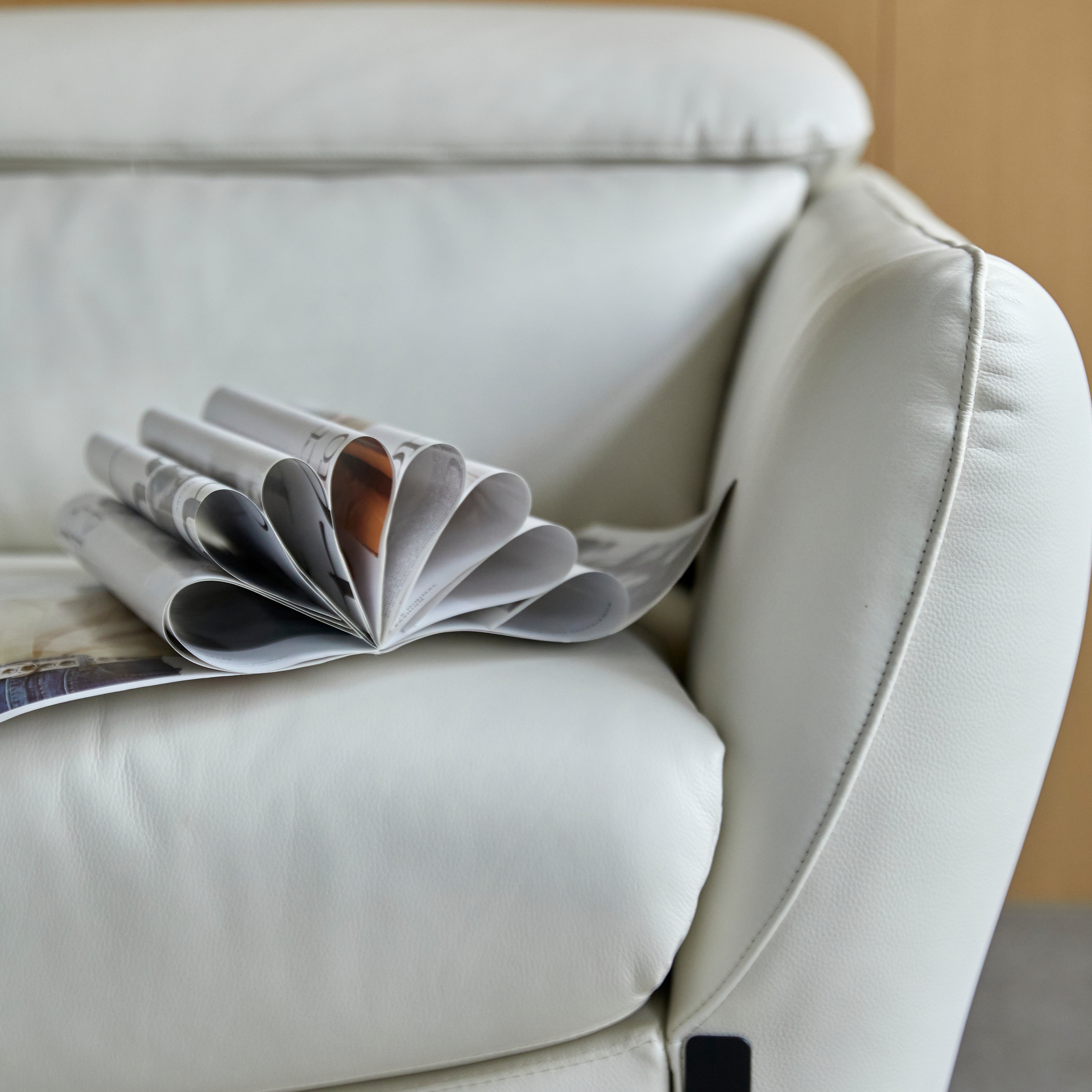 Nordic Leather Sofa Bed Dual-purpose Foldable Multifunctional Small Apartment Living Room Office Light Luxury Cream Style